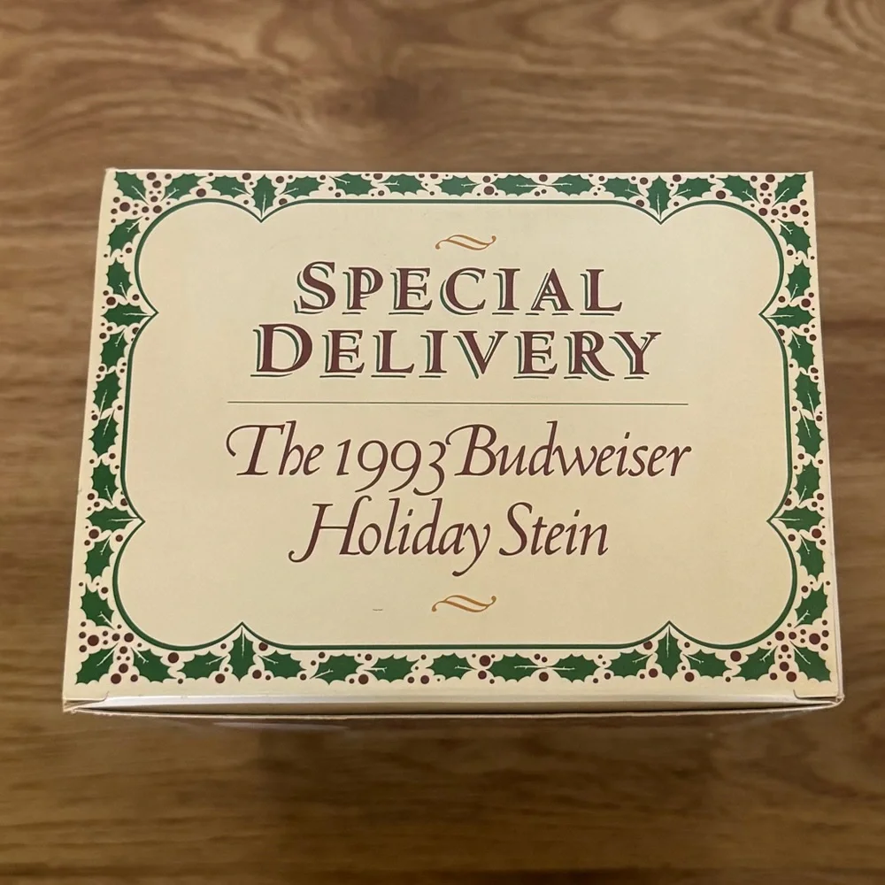 1993 Budweiser Holiday Stein SPECIAL DELIVERY Signature Edition Lidded CS1912S